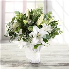 White Lily  FREE vase