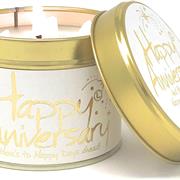 Lily Flame Candle in a Tin - Happy Anniversary