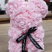 Pink Rose Bear Small - 25cm