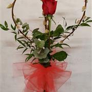 Willow Heart red rose